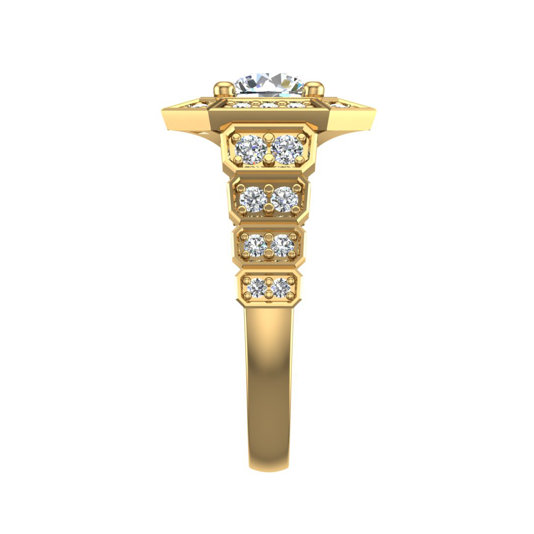 Leyla Halo Engagement Ring